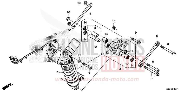 COUSSIN ARRIERE (CBR1000SP) von CBR1000RR SP SP1 SP2 MAT PEARL MORION BLACK (NHC33) von 2020